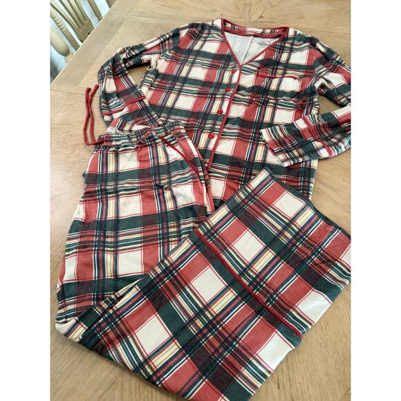 Summersalt festive plaid soft knit women’s pj set size large - Picture 4 of 9